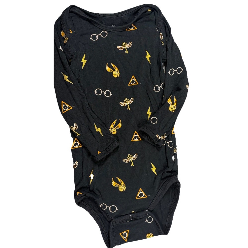 Kyte Baby x Harry Potter Bamboo Pajama 18-24 Black Snap Long Sleeve One Piece